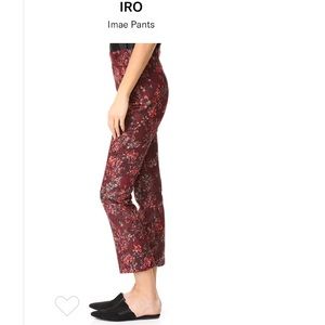 NWOT Iro Imae Slim Crop Patterned Pants Size 40